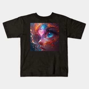 Ethereal Galaxy Angel Magic Girl Kids T-Shirt